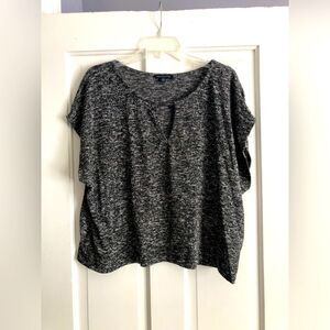 American Eagle Outfitters black heather short sleeve knit Top
